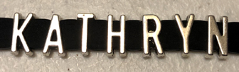 silver letters bracelet